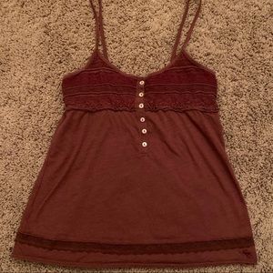 Abercrombie & Fitch Burgundy/Maroon Tank Top